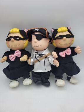 Vintage Gemmy Peanuts Halloween Figure SET 1x Charlie Brown 2x Sally RARE *READ*